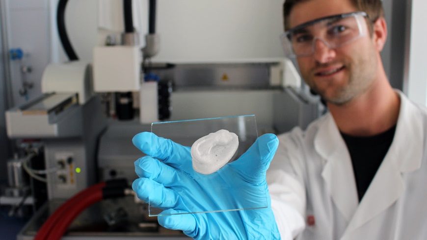 Photo of 3D-Printed Ear.