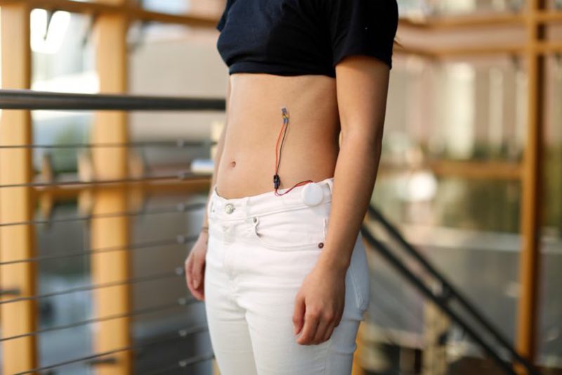 Photo of UCI Wearable, Disposable Respiration Monitor.