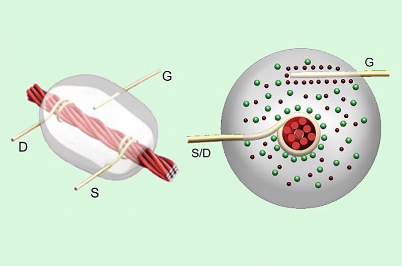 Thread-based transistors Diagram
